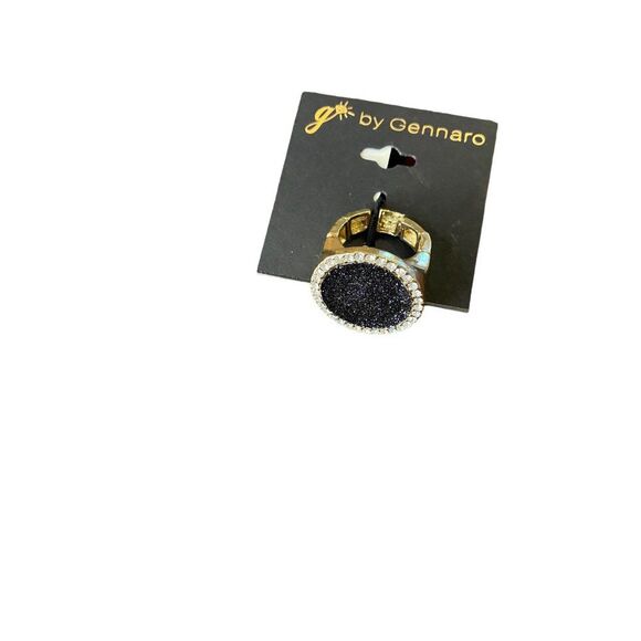 g by Gennaro Black Circle Shimmer Ring - Picture 2 of 7